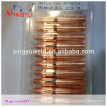 M6-L45-OD7.5MM Panasonic Welding Contact Tip , Cucrzr / Copper Material